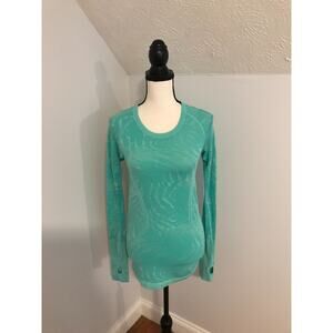 Lululemon Swiftly Tech Long Sleeve Crew Heathered Bali Breeze - Size 6